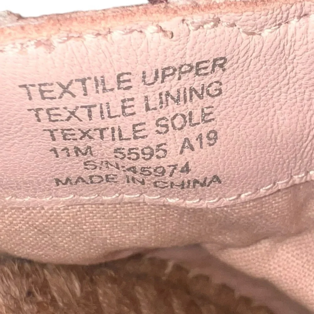 Tory Burch Pale Pink Canvas White Patent Leather Espadrilles Jute Sole Size 11